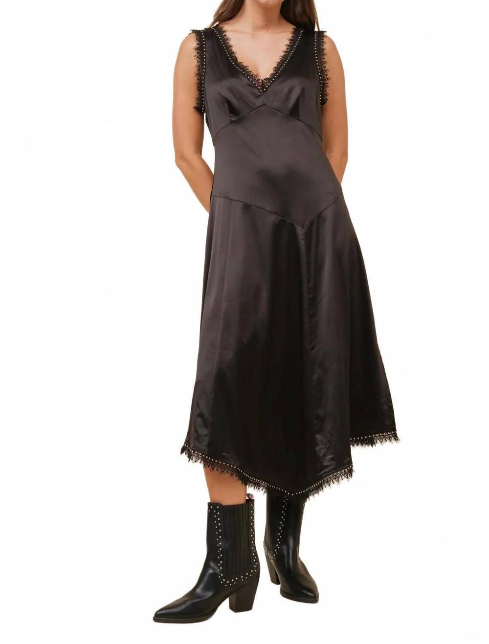 NEW BLUE B maira asymmetrical dress in black